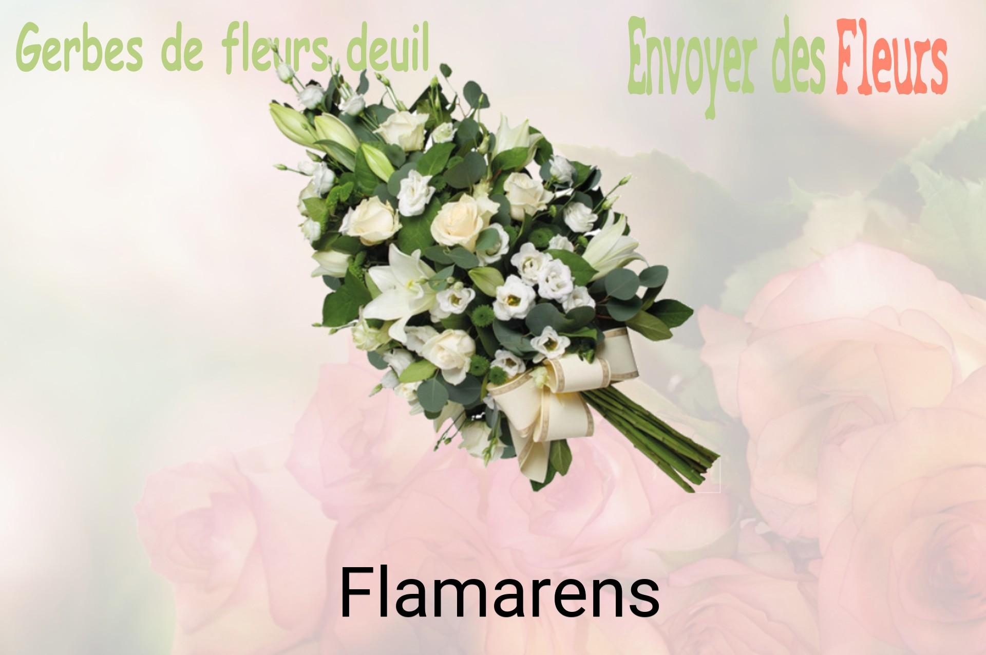 Gerbe de fleurs de deuil livrée à Flamarens